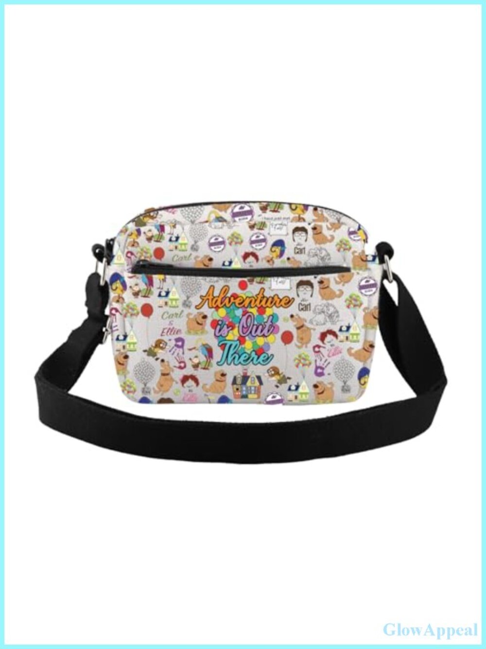 Adventure Is Out There Crossbody Bag Polyester Waterproof Adjustable Strap